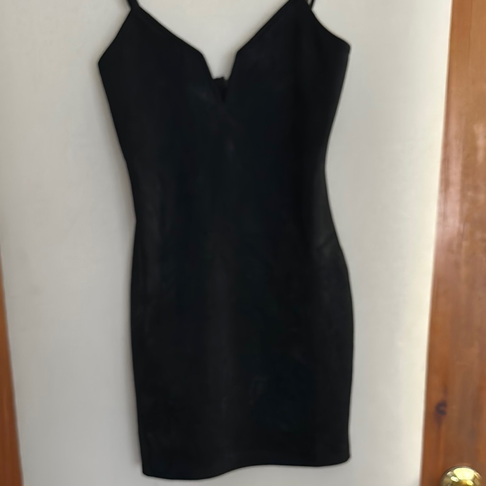Nasty Gal Black Sheath Mini Dress Spaghetti Strap